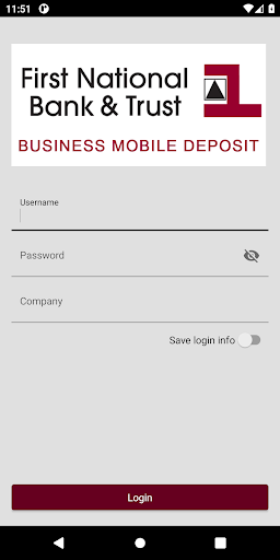 Android application FNB Business Mobile Deposit screenshort