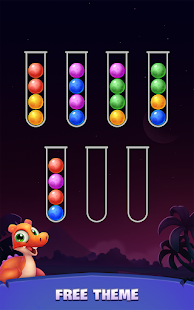 Color Ball Sort Puzzle - Dino Bubble Sorting Game  APK screenshots 2