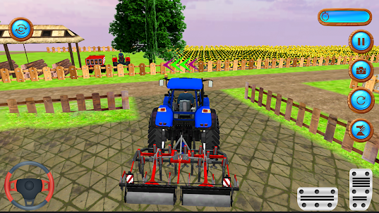 Tractor Driving Farm Game 3d