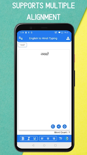 Android application English to Hindi Typing screenshort