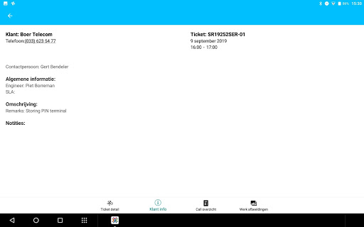 Android application SalesManager Service screenshort