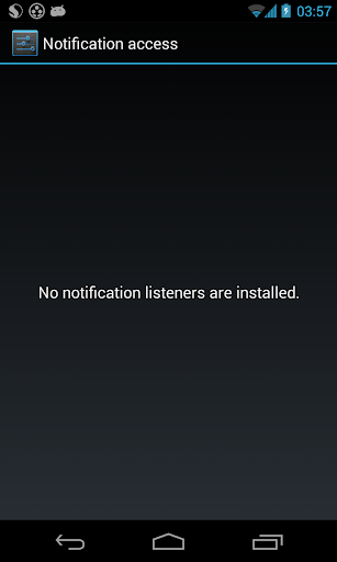 Notification Listener Settings