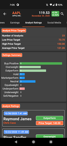 FundSpec: Stock Market Quotes Screen 3