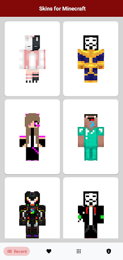 Android application Hacker Skins for Minecraft PE screenshort