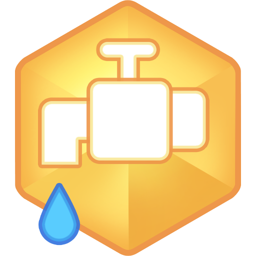 六边形接水管 logo