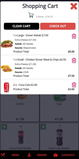 Android application Marmaris Kebab Abergavenny screenshort