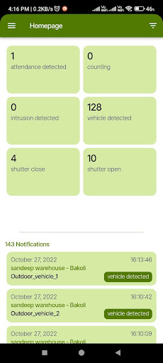 Android application Arya vision screenshort