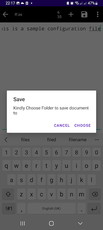 INI File Opener & Editor - 1.2 - (Android)