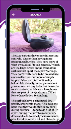 M20 TWS earbuds smart Guide Screen 2