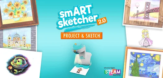 Flycatcher Smart Sketcher 2.0, Teal & White