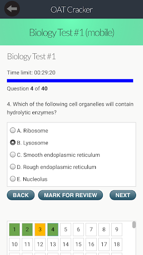 Optometry Admission Test Screen 3