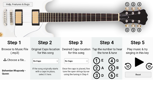 Guitar Vocal Key Finder - Lite