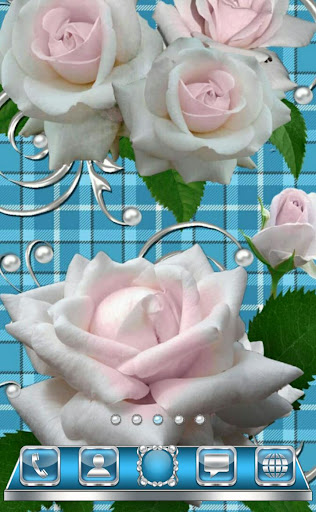Android application White Roses Go Launcher theme screenshort