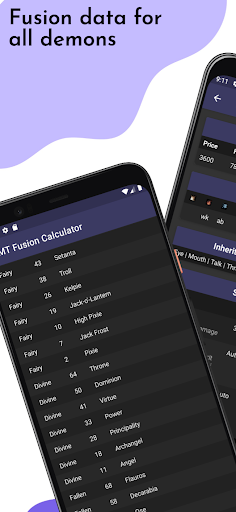 Android application SMT 3 Fusion Calculator screenshort