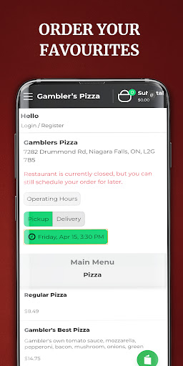 Gamblers Pizza Screen 2