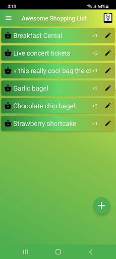 Awesome Shopping List