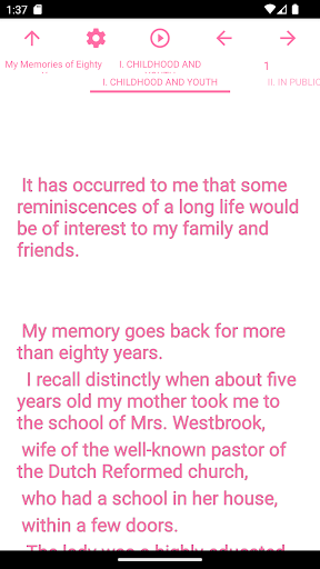 Android application zBook: My Memories of Eighty screenshort