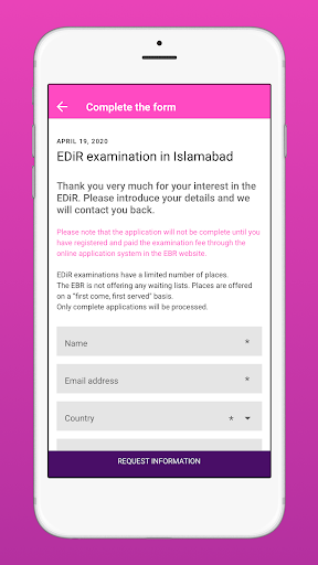 EDiR App Screen 2