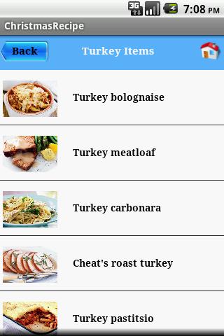 Android application Christmas Recipes screenshort