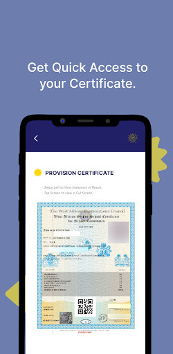 WAEC Digital Certificate Screen 2