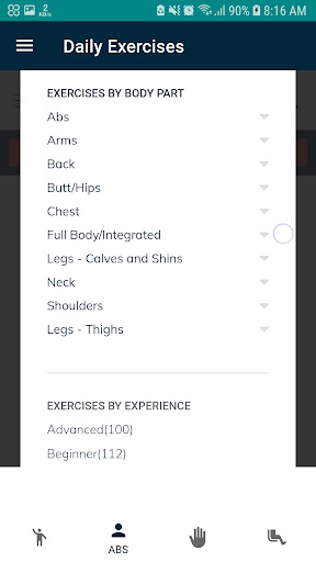 Daily Exercises Home Workout Screen 3