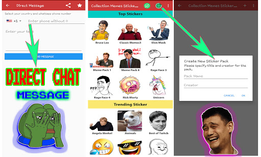 Troll Face Memes Funny Sticker Maker Direct Chat