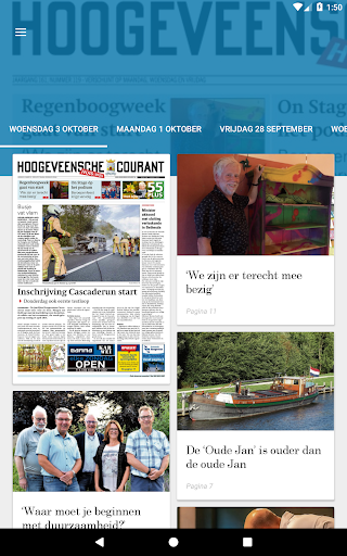 Android application Hoogeveensche Courant screenshort