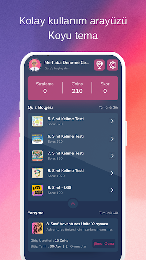 İngilizce Quiz Screen 2