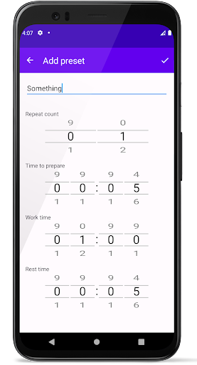 Interval Timer Screen 2