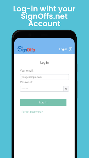 Android application SignOffs Mobile Client screenshort