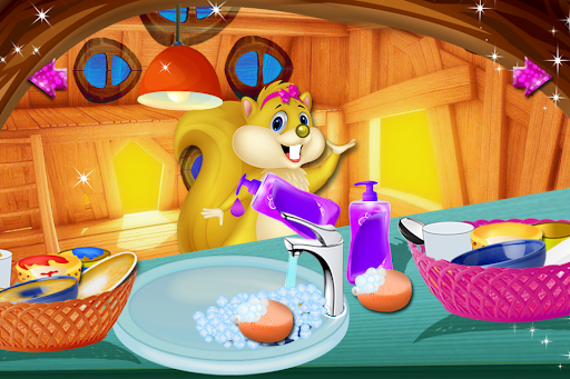 Doll Girl Kitchen Dish Washing Screen 2