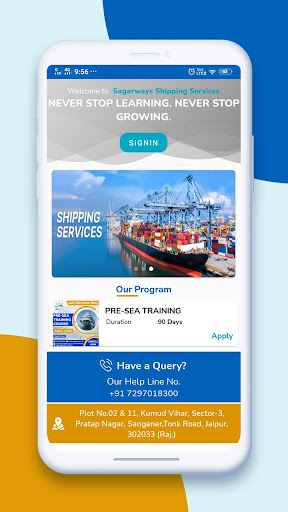 Sagarways Shipping Services Screen 2