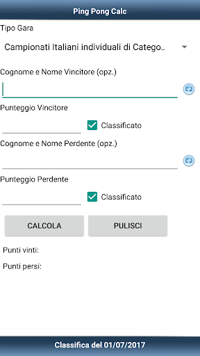Android application Ping Pong Calc screenshort