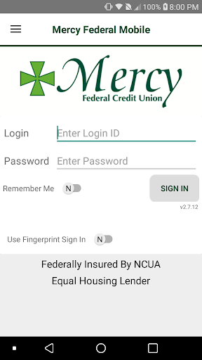 Android application Mercy Federal Mobile screenshort