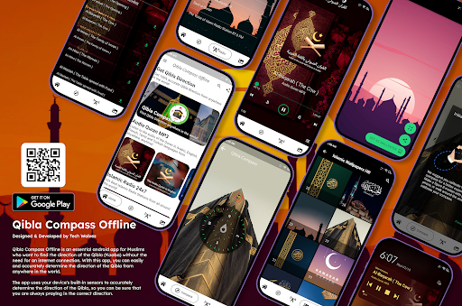 Android application Qibla Compass Offline screenshort