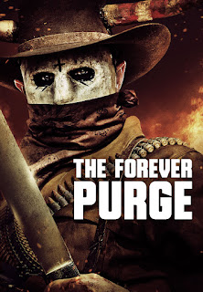 alt="All the rules are broken as a sect of lawless marauders decides that the annual Purge does not stop at daybreak and instead should never end in The Forever Purge. Vaulting from the record-shattering success of 2018's The First Purge, Blumhouse's infamous terror franchise hurtles into innovative new territory as members of an underground movement, no longer satisfied with one annual night of anarchy and murder, decide to overtake America through an unending campaign of mayhem and massacre. No one is safe. Adela (Ana de la Reguera, Cowboys & Aliens) and her husband Juan (Tenoch Huerta, Days of Grace) live in Texas, where Juan is working as a ranch hand for the wealthy Tucker family. Juan impresses the Tucker patriarch, Caleb (Will Patton, Halloween), but that fuels the jealous anger of Caleb's son, Dylan (Josh Lucas, Ford v Ferrari). On the morning after The Purge, a masked gang of killers attacks the Tucker family--including Dylan's wife (Cassidy Freeman, HBO's The Righteous Gemstones), and his sister (Leven Rambin, The Hunger Games), forcing both families to band together and fight back as the country spirals into chaos and the United States begins to disintegrate around them. From a screenplay by franchise creator and narrative mastermind James DeMonaco, The Forever Purge is directed by Everardo Gout, writer-director of the award-winning thriller Days of Grace. The film is produced by the franchise's founding producers: Jason Blum for his Blumhouse Productions; Platinum Dunes partners Michael Bay, Andrew Form and Brad Fuller; and Man in a Tree duo James DeMonaco and his longtime producing partner Sébastien K. Lemercier. The film's executive producers are Marcei A. Brown, Everardo Gout and Jeanette Volturno. Universal Pictures presents, in association with Perfect World Pictures, a Platinum Dunes/Blumhouse/Man in a Tree production."