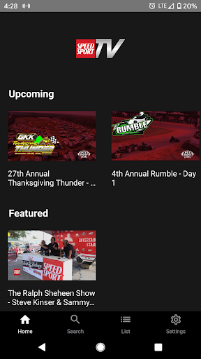 Android application SPEED SPORT TV screenshort