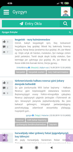Android application Gyzgyn Türkmençe Sosiýal Saýt screenshort