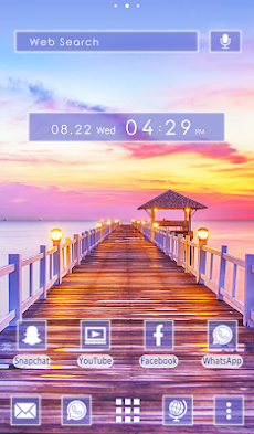 美しい壁紙アイコン 朝焼けの桟橋 無料 Androidアプリ Applion