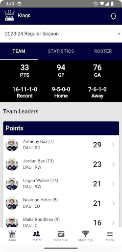 Dauphin Kings Official App Screen 2