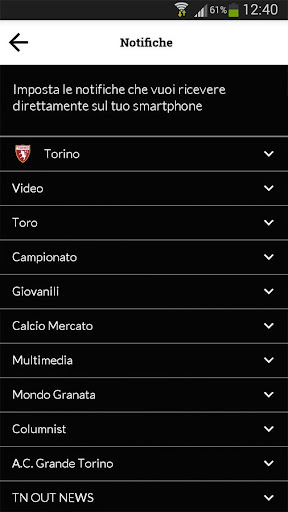 Toro News - Official App Screen 2