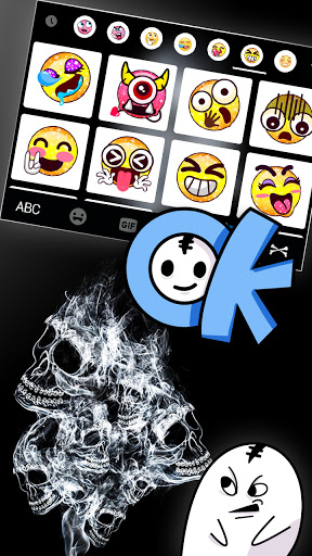 Smoke Skulls Keyboard Backgrou Screen 3