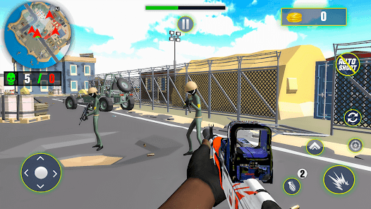 US Stickman Army Fps Shooting 1 APK + Mod (Free purchase) for Android