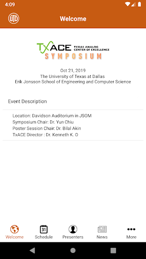 Android application TxACE Symposium screenshort