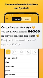 schrift ändern - Cool fonts, stylish text for chat Screenshot