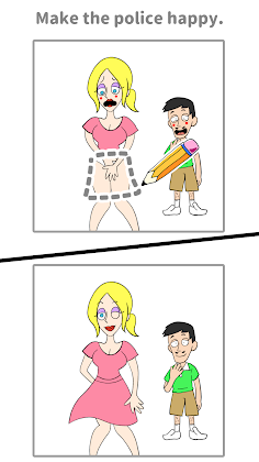 Draw Happy Police - Draw Games - Screenshot 1