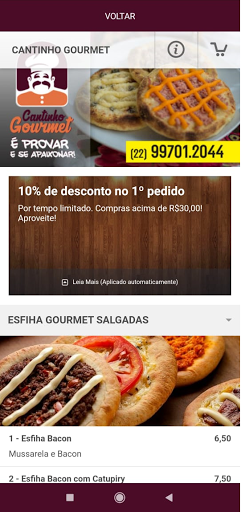 Cantinho Gourmet Screen 2