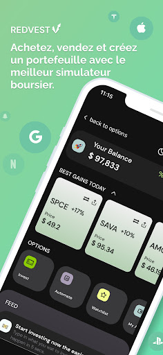 Android application Investir avec Jeux de Finance screenshort
