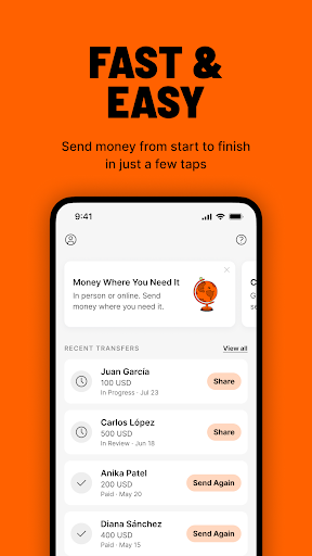 Screenshot of Ria Money Transfer: Send Money