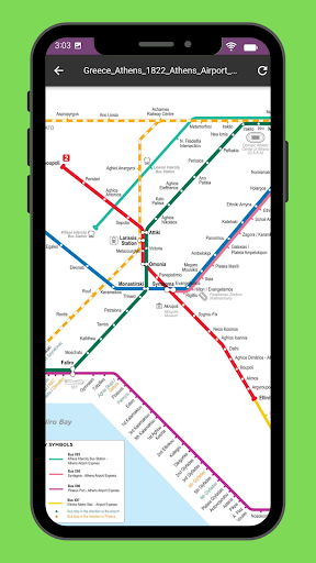 Android application Athens Metro & Bus Map 2024 screenshort